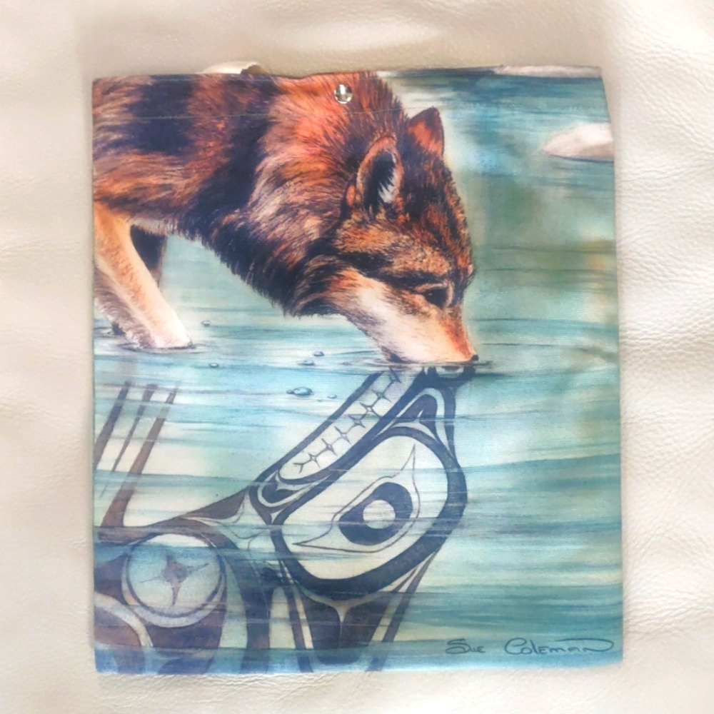 'Wolf' Tote Bag Indigenous Design by Sue Coleman